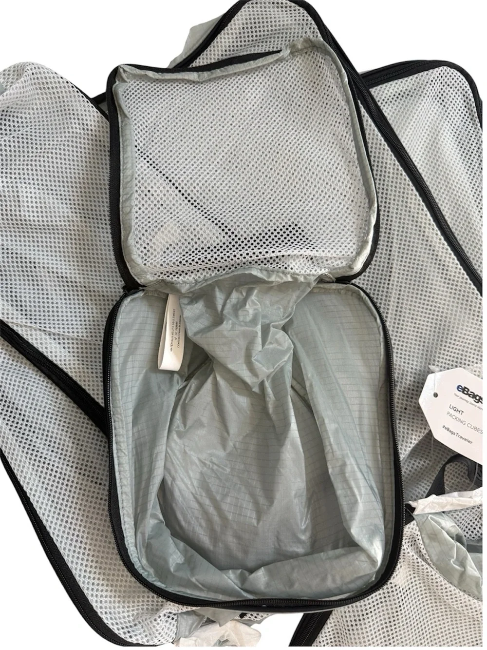Ebags Gray Mesh Ultralight Packing Cubes Set (5) - Travel & Home Organizers